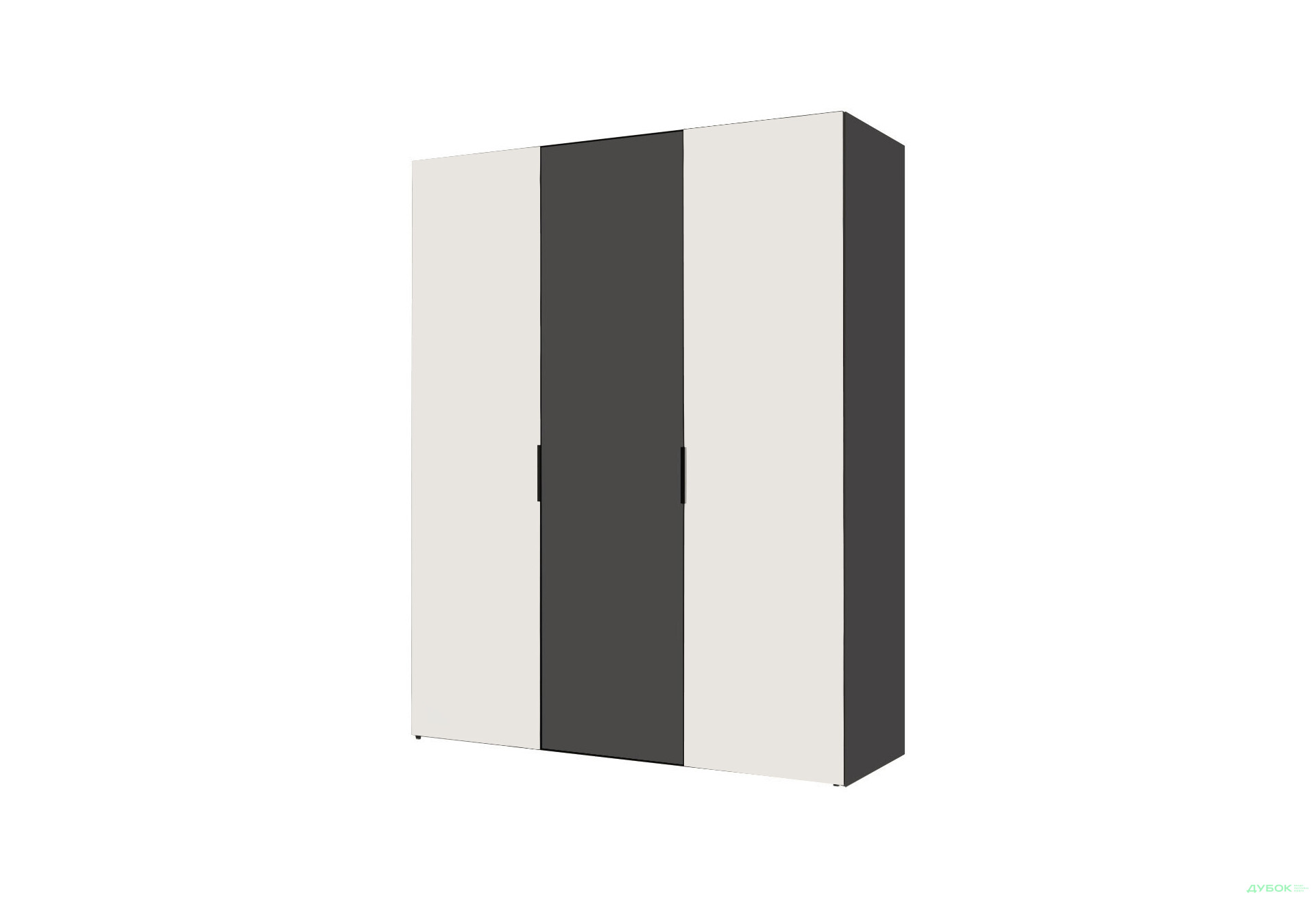 Шафа VIP-master Модус з 3 дверима 150 см, антрацит / білий, антрацит - Зображення 1 Зображення 1 - Шафа VIP-master Модус з 3 дверима 150 см, антрацит / білий, антрацит