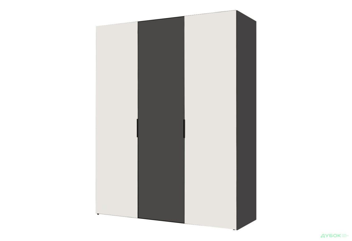 Шафа VIP-master Модус з 3 дверима 150 см, антрацит / білий, антрацит - Зображення 1 Зображення 1 - Шафа VIP-master Модус з 3 дверима 150 см, антрацит / білий, антрацит