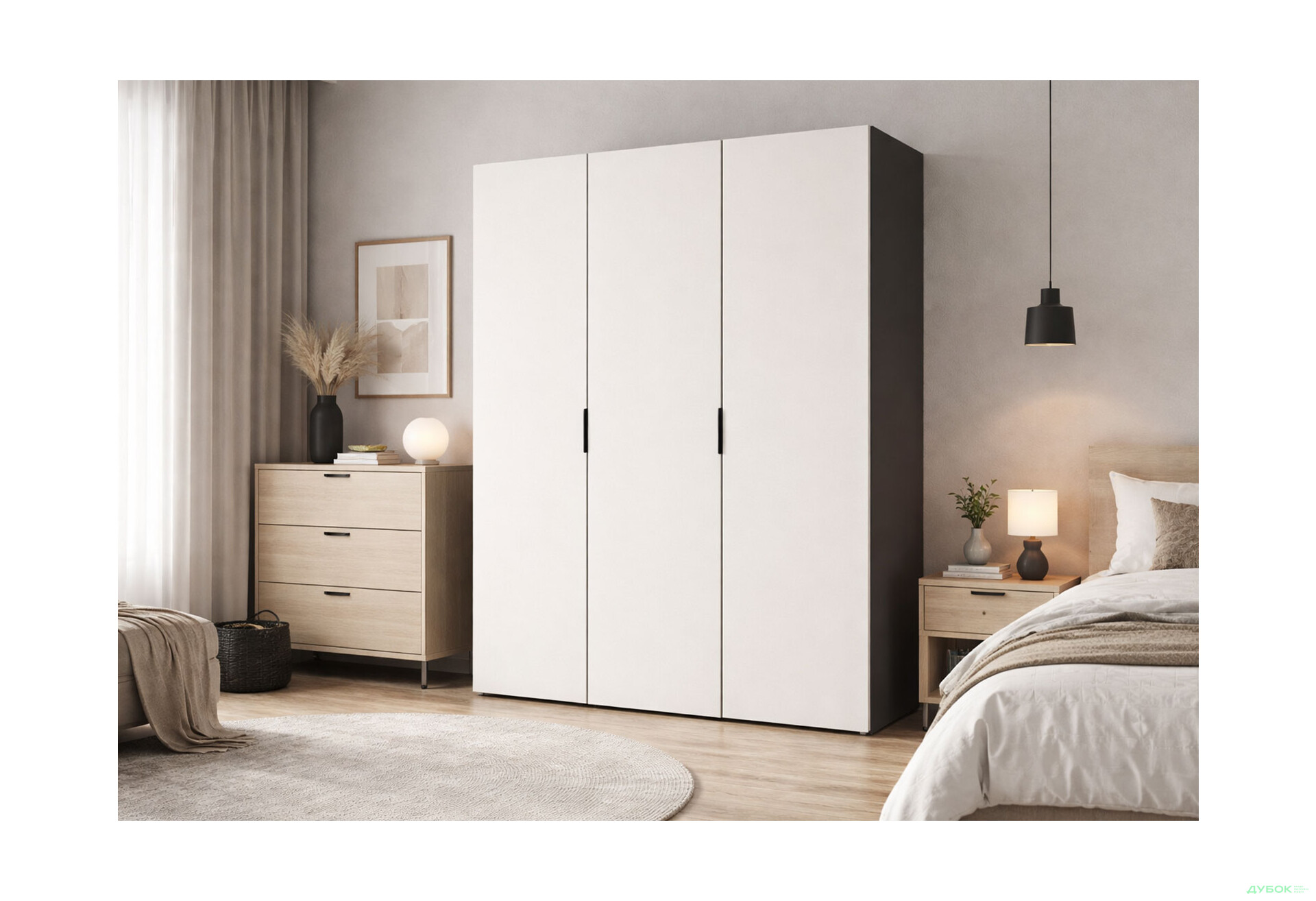 Изображение 2 - Шкаф Вип-Мастер Модус с 3 дверями 150 см, антрацит / белый