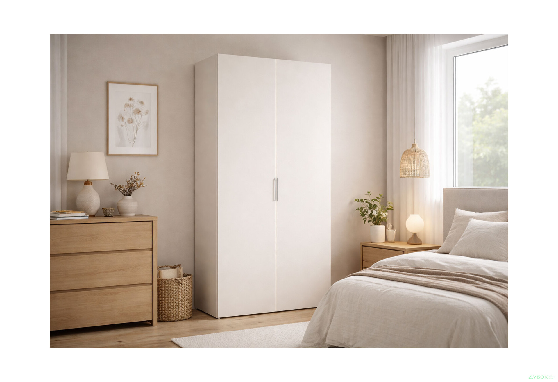 Зображення 2 - Шафа VIP-master Модус з 2 дверима 100 см, біла