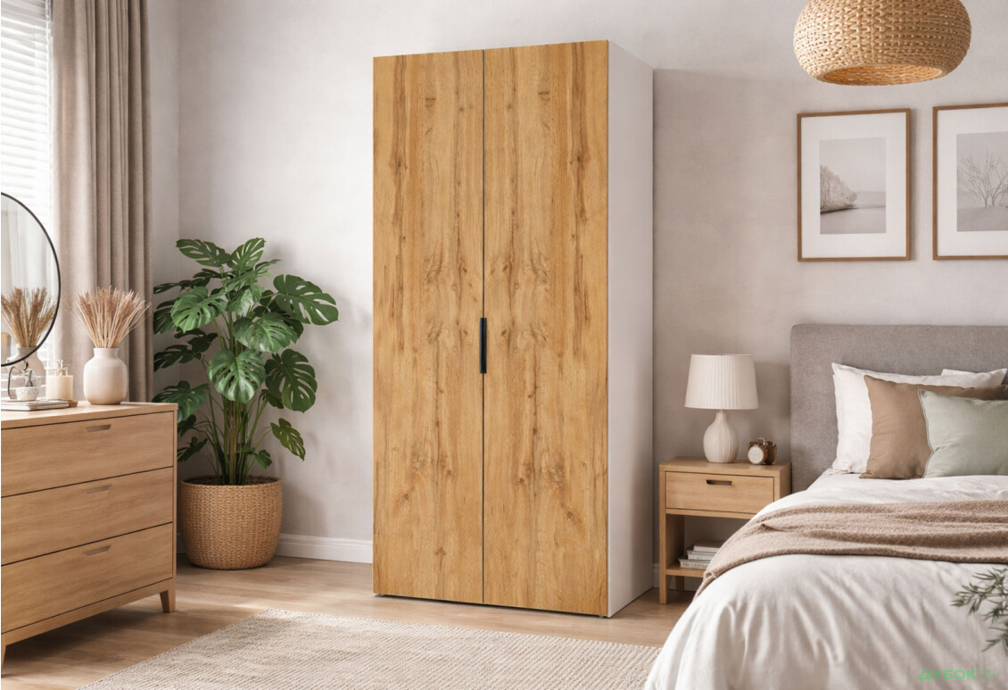 Зображення 2 - Шафа VIP-master Модус з 2 дверима 100 см, білий / дуб аппалачі