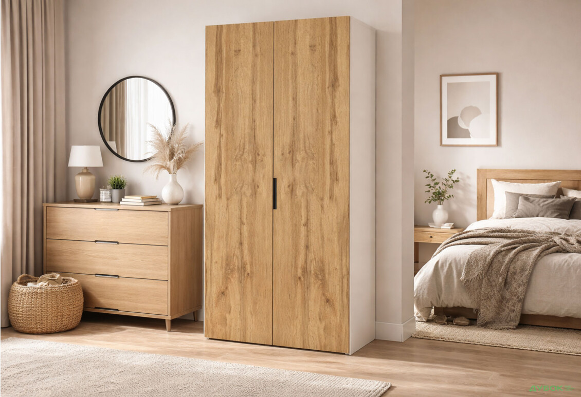 Зображення 3 - Шафа VIP-master Модус з 2 дверима 100 см, білий / дуб аппалачі