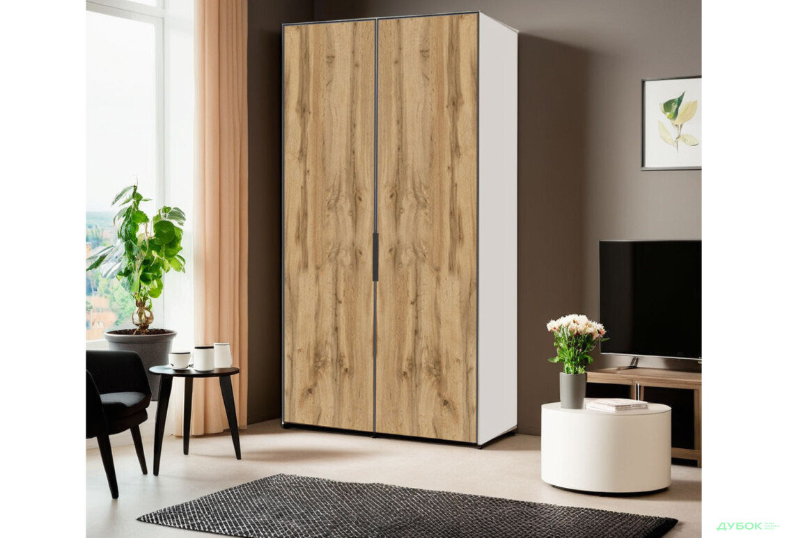 Шафа VIP-master Модус з 2 дверима 100 см, білий / дуб аппалачі - Зображення 2 Зображення 2 - Шафа VIP-master Модус з 2 дверима 100 см, білий / дуб аппалачі