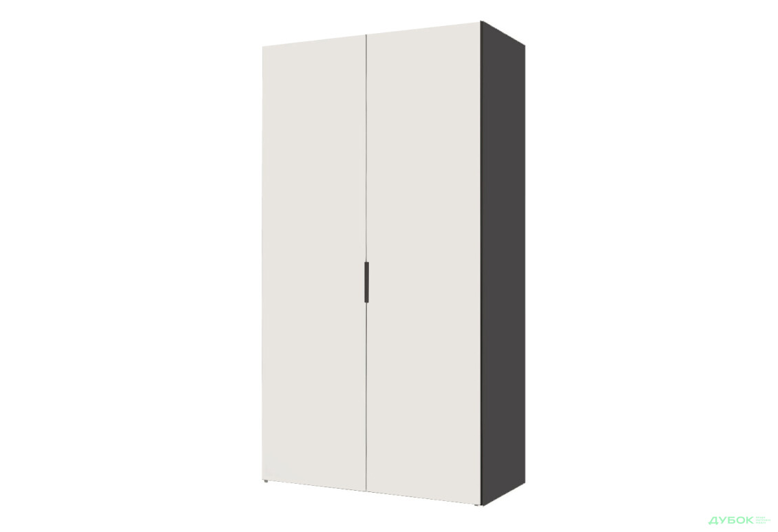 Шафа VIP-master Модус з 2 дверима 100 см, антрацит / білий - Зображення 1 Зображення 1 - Шафа VIP-master Модус з 2 дверима 100 см, антрацит / білий