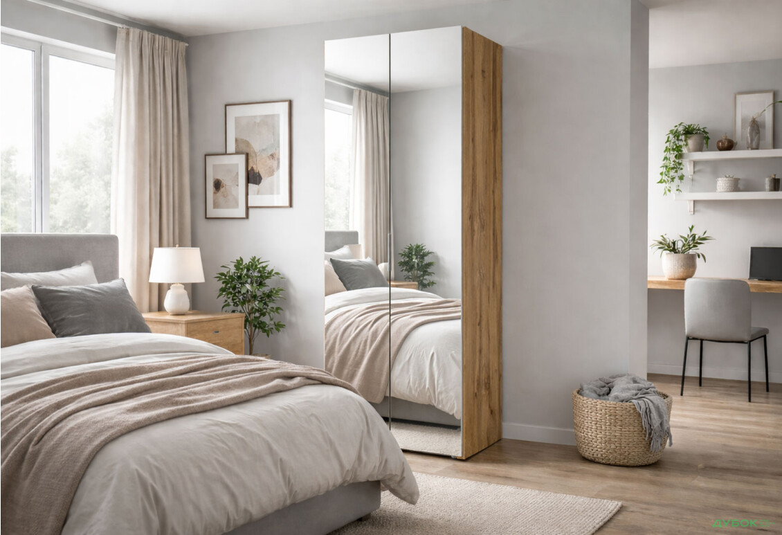 Зображення 2 - Шафа VIP-master Модус з дзеркалом 100 см, дуб аппалачі