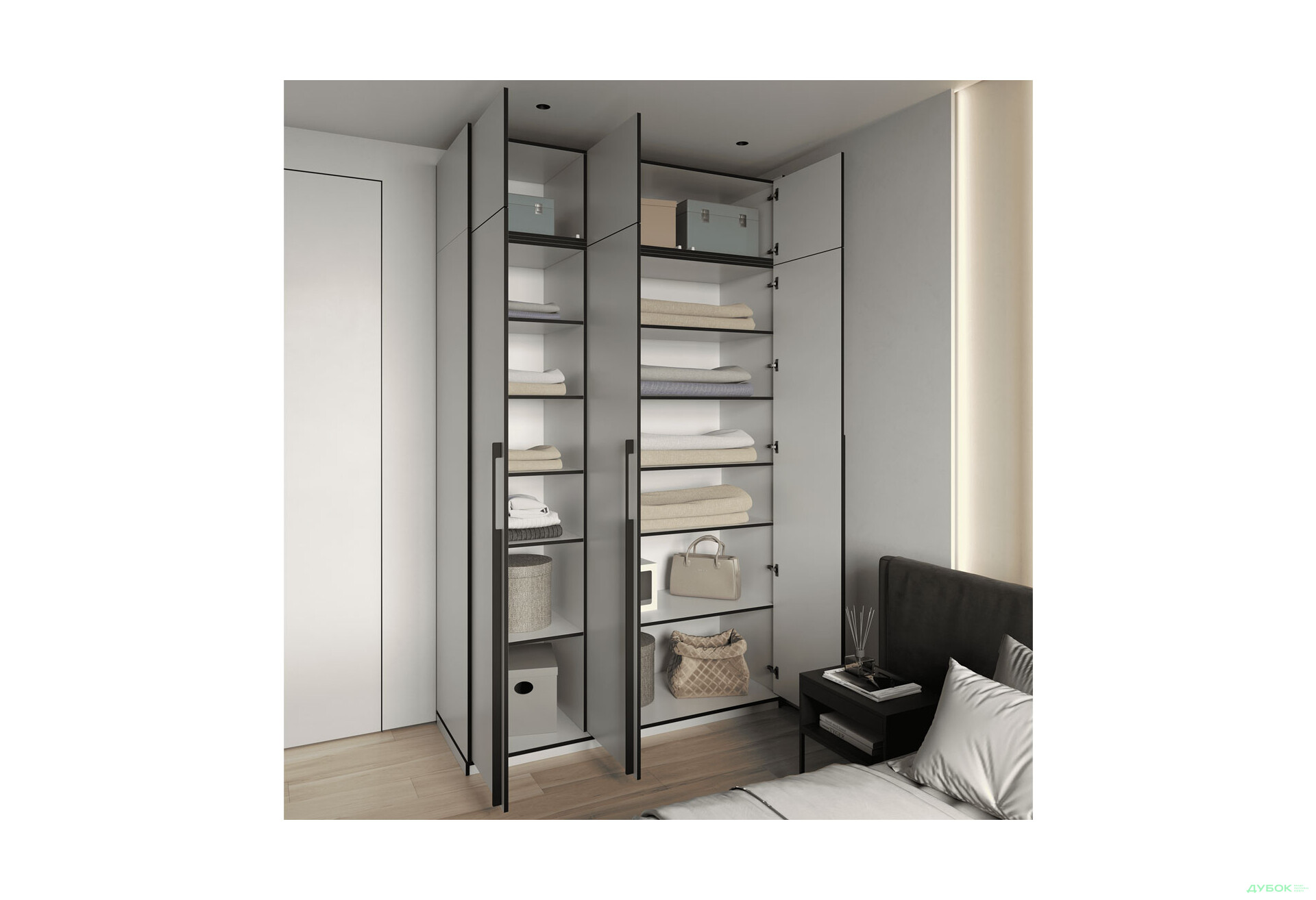 Шкаф Moreli Ramo / Рамо R-0015 3-дверный с полками и антресолью 148,4 см, белый - Изображение 3 Изображение 3 - Шкаф Moreli Ramo / Рамо R-0015 3-дверный с полками и антресолью 148,4 см, белый