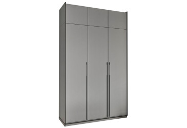 Шафа Moreli Ramo / Рамо R-0015 3-дверна з полицями та антресоллю 148,4 см, антрацит