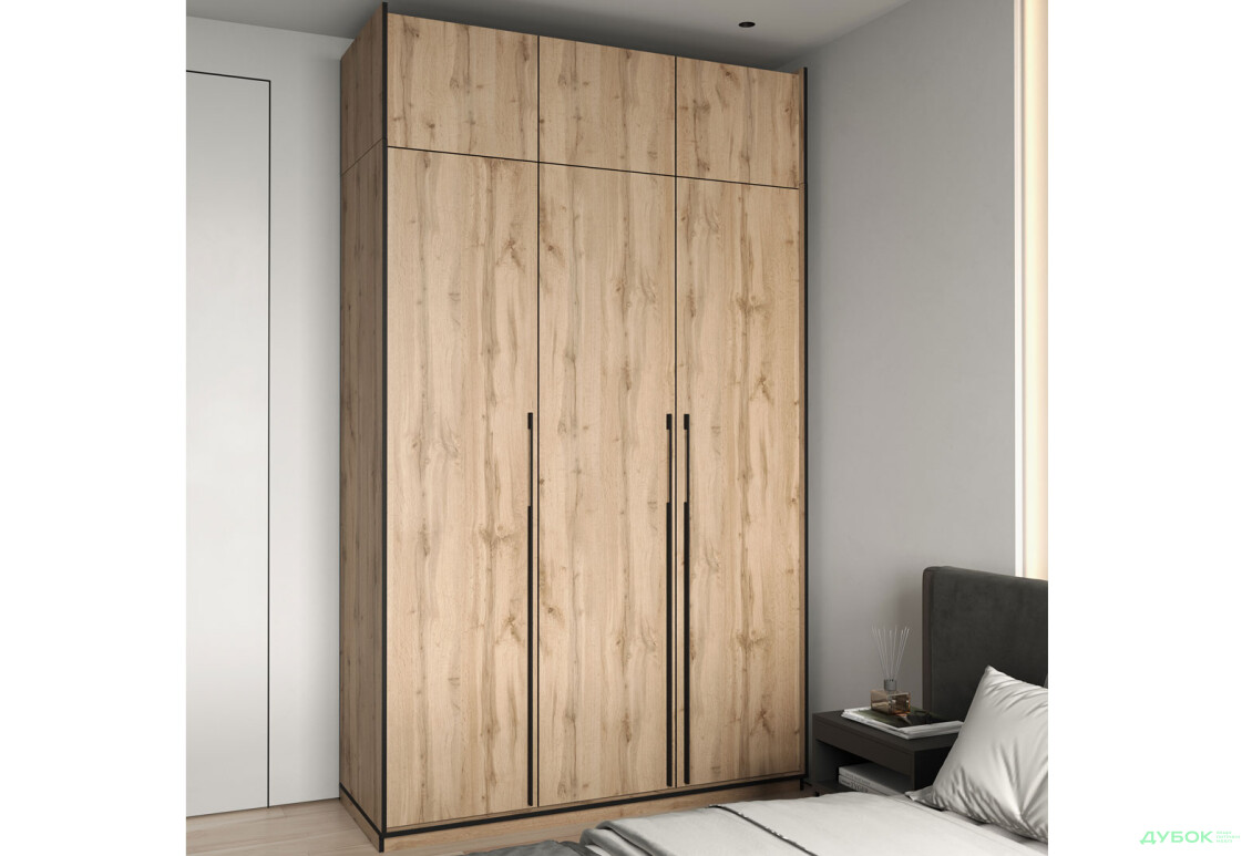 Шкаф Moreli Ramo / Рамо R-0015 3-дверный с полками и антресолью 148,4 см, дуб аппалачи - Изображение 2 Изображение 2 - Шкаф Moreli Ramo / Рамо R-0015 3-дверный с полками и антресолью 148,4 см, дуб аппалачи