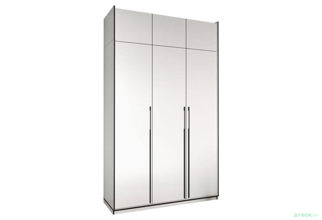 Шкаф Moreli Ramo / Рамо R-0016 3-дверный со штангой, полками и антресолью 148,4 см, белый