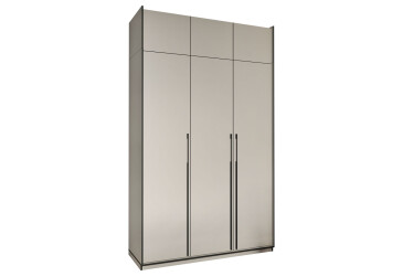 Шафа Moreli Ramo / Рамо R-0016 3-дверна зі штангою, полицями та антресоллю 148,4 см, кашемір