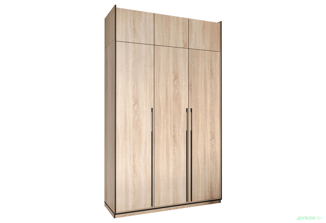 Шкаф Moreli Ramo / Рамо R-0016 3-дверный со штангой, полками и антресолью 148,4 см, дуб сонома - Изображение 1 Изображение 1 - Шкаф Moreli Ramo / Рамо R-0016 3-дверный со штангой, полками и антресолью 148,4 см, дуб сонома