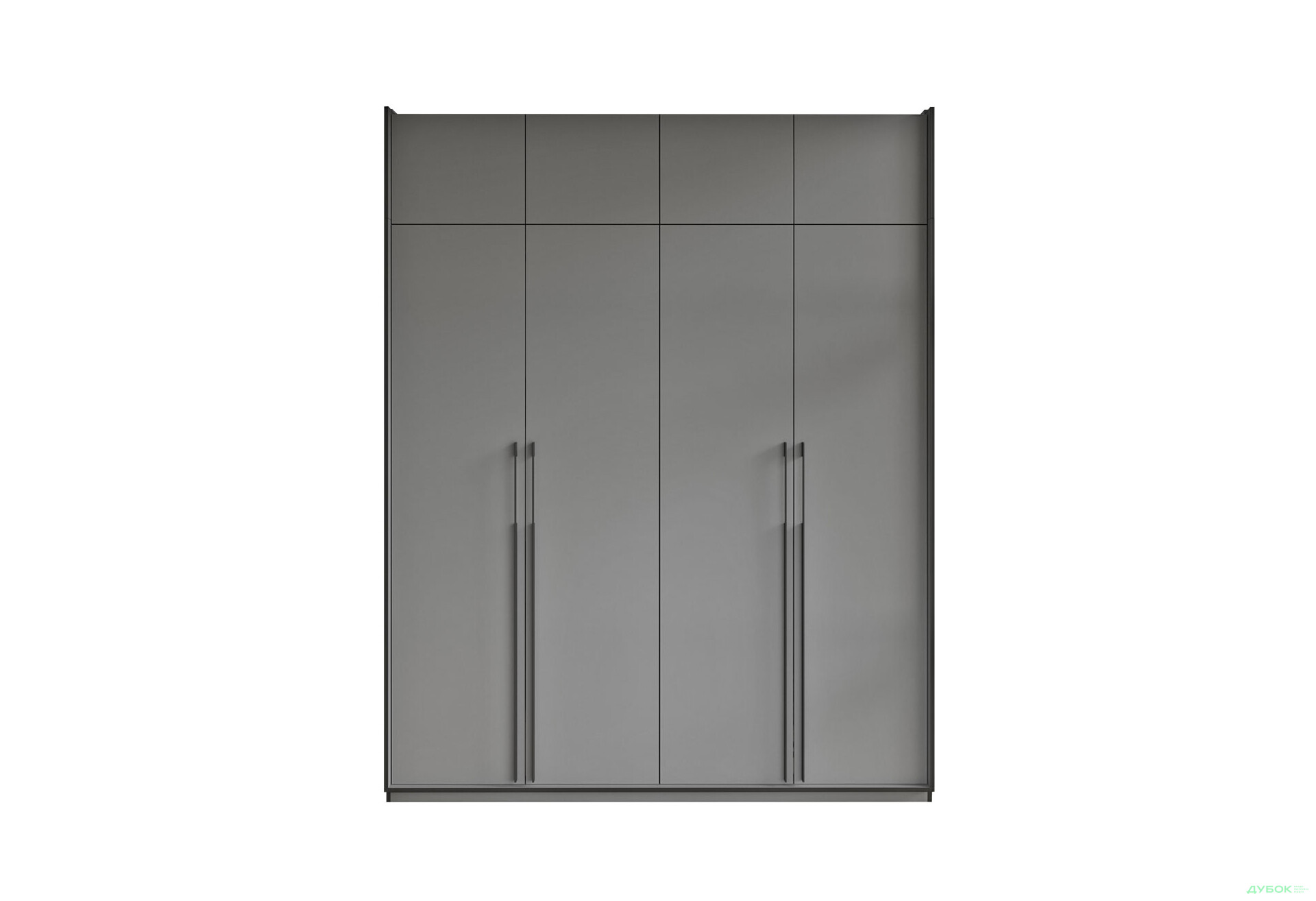 Шкаф Moreli Ramo / Рамо R-0017 4-дверный с полками и антресолью 196,8 см, антрацит - Изображение 1 Изображение 1 - Шкаф Moreli Ramo / Рамо R-0017 4-дверный с полками и антресолью 196,8 см, антрацит