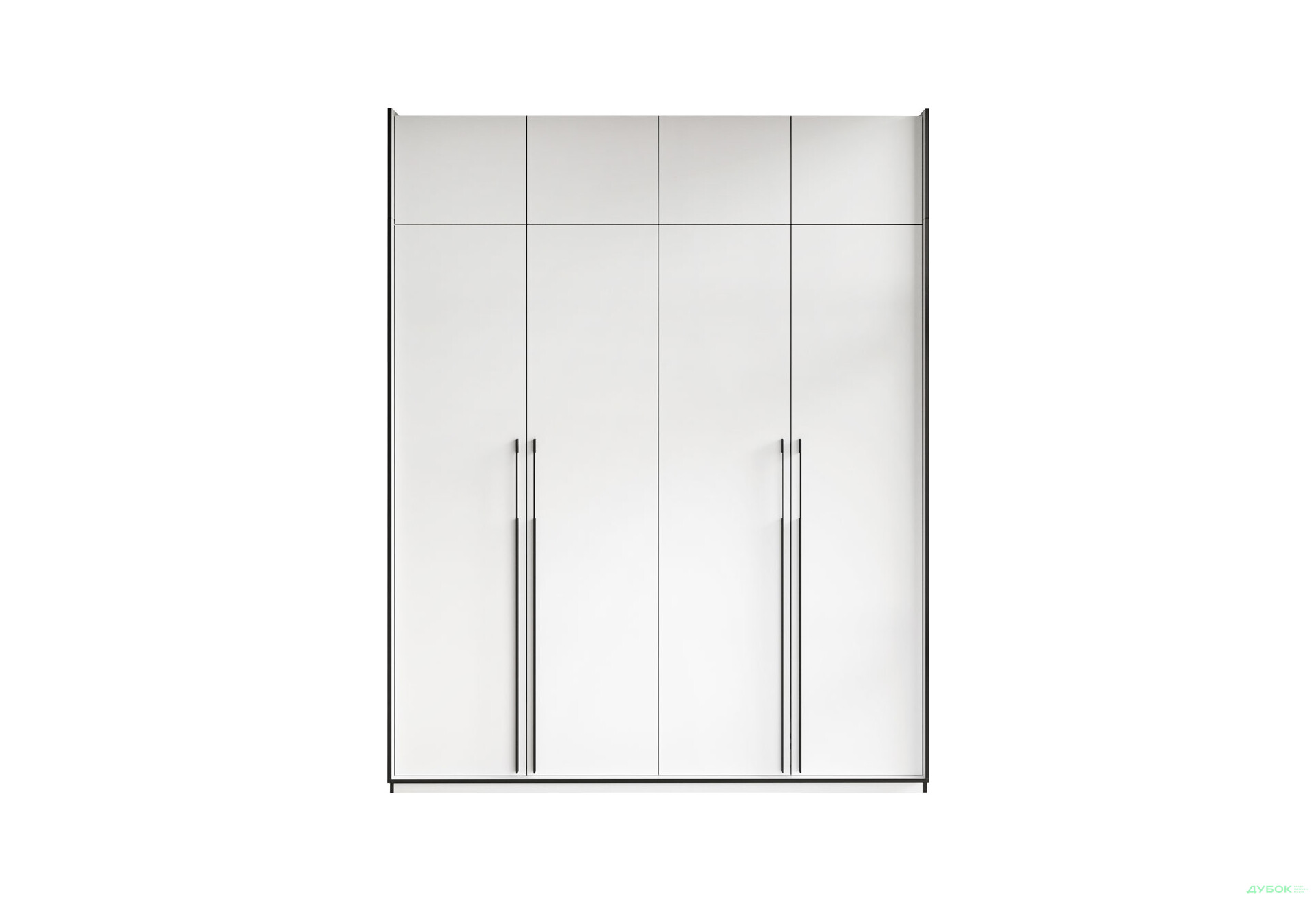 Шафа Moreli Ramo / Рамо R-0019 4-дверна зі штангою зліва, полицями та антресоллю 196,8 см, біла - Зображення 1 Зображення 1 - Шафа Moreli Ramo / Рамо R-0019 4-дверна зі штангою зліва, полицями та антресоллю 196,8 см, біла