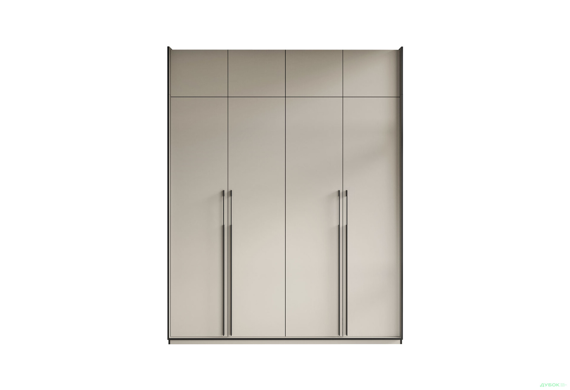 Шафа Moreli Ramo / Рамо R-0019 4-дверна зі штангою зліва, полицями та антресоллю 196,8 см, кашемір - Зображення 1 Зображення 1 - Шафа Moreli Ramo / Рамо R-0019 4-дверна зі штангою зліва, полицями та антресоллю 196,8 см, кашемір