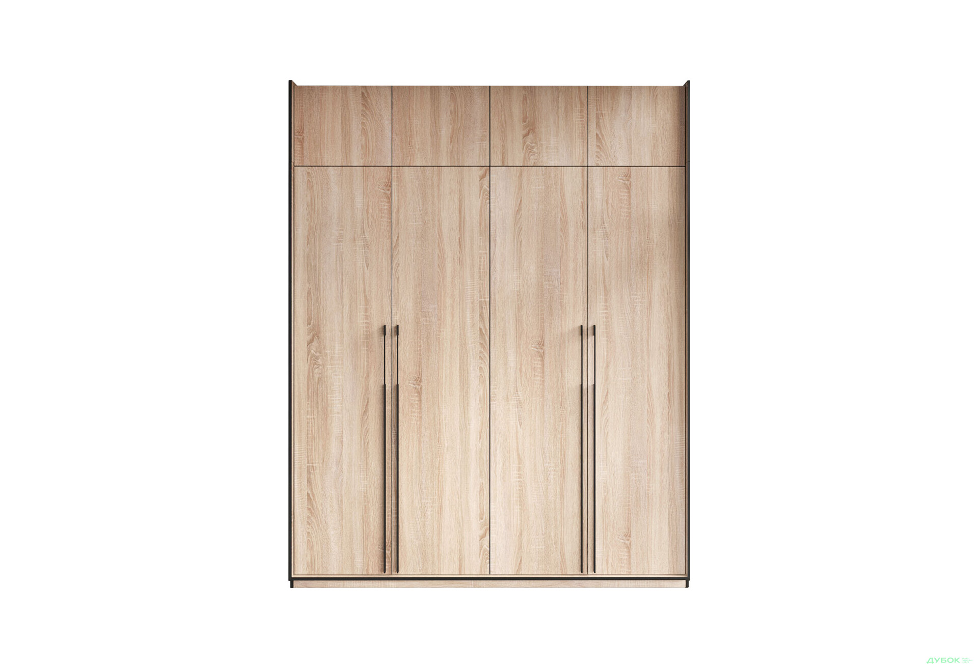 Шафа Moreli Ramo / Рамо R-0019 4-дверна зі штангою зліва, полицями та антресоллю 196,8 см, дуб сонома - Зображення 1 Зображення 1 - Шафа Moreli Ramo / Рамо R-0019 4-дверна зі штангою зліва, полицями та антресоллю 196,8 см, дуб сонома