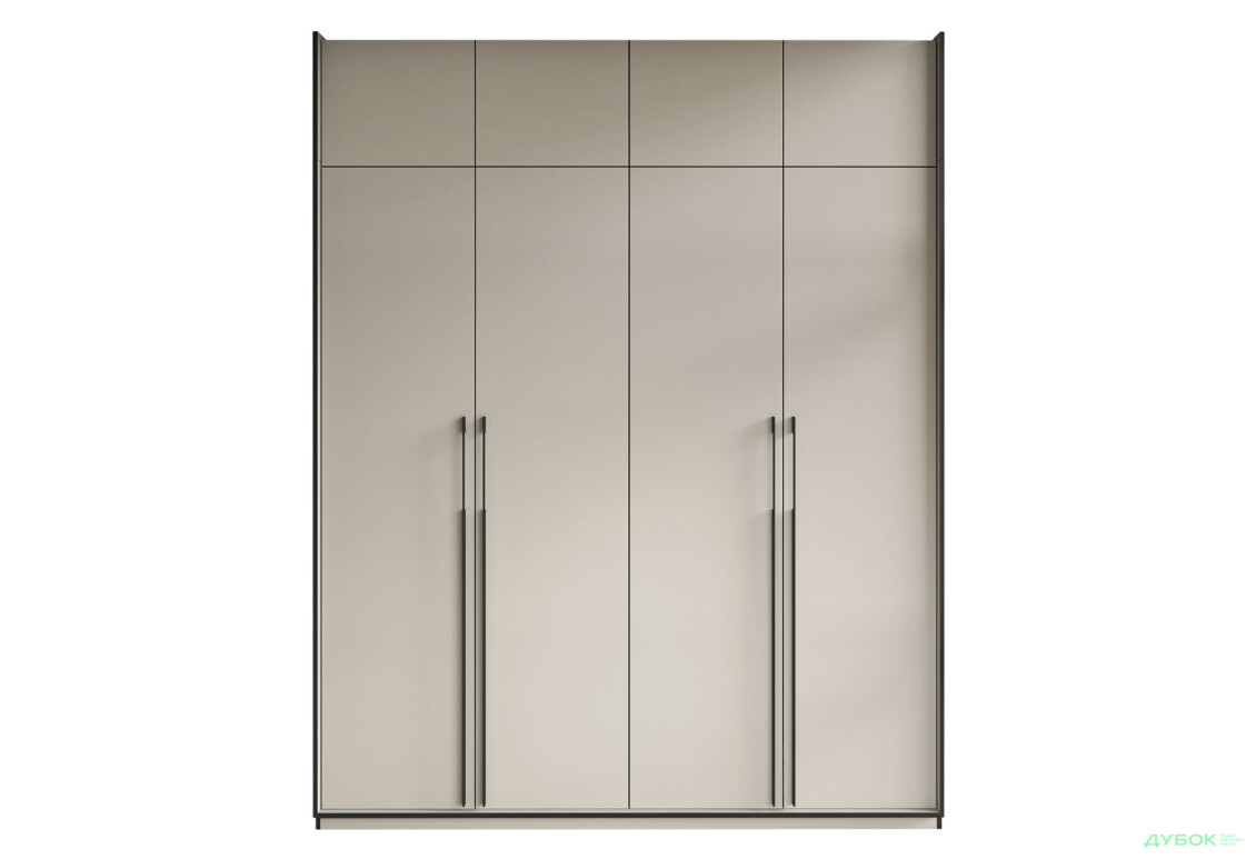 Шафа Moreli Ramo / Рамо R-0020 4-дверна зі штангою справа, полицями та антресоллю 196,8 см, кашемір - Зображення 1 Зображення 1 - Шафа Moreli Ramo / Рамо R-0020 4-дверна зі штангою справа, полицями та антресоллю 196,8 см, кашемір