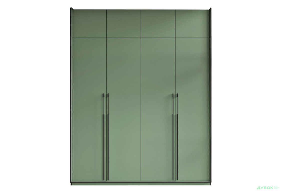 Шафа Moreli Ramo / Рамо R-0020 4-дверна зі штангою справа, полицями та антресоллю 196,8 см, зелений димчастий - Зображення 1 Зображення 1 - Шафа Moreli Ramo / Рамо R-0020 4-дверна зі штангою справа, полицями та антресоллю 196,8 см, зелений димчастий