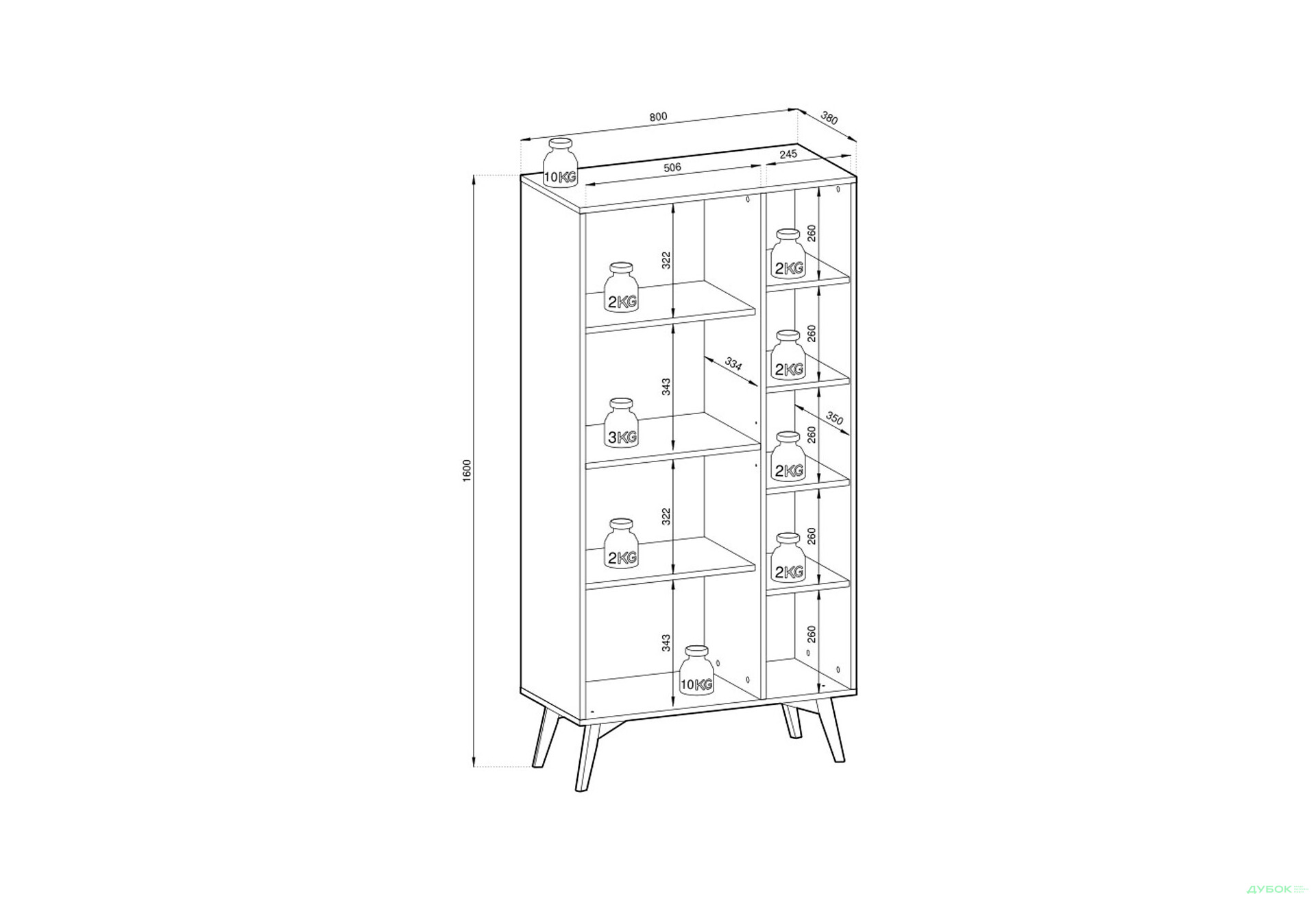 Изображение 7 - Шкаф-стеллаж комбинированный Perfect Home Форест / Forest RG80 80 см, беж песочный / ель сканди