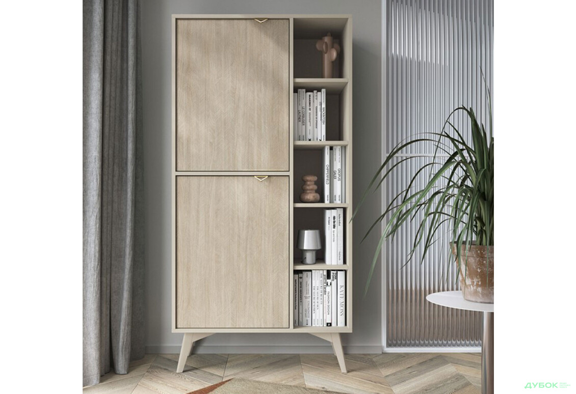 Изображение 4 - Шкаф-стеллаж комбинированный Perfect Home Форест / Forest RG80 80 см, беж песочный / ель сканди