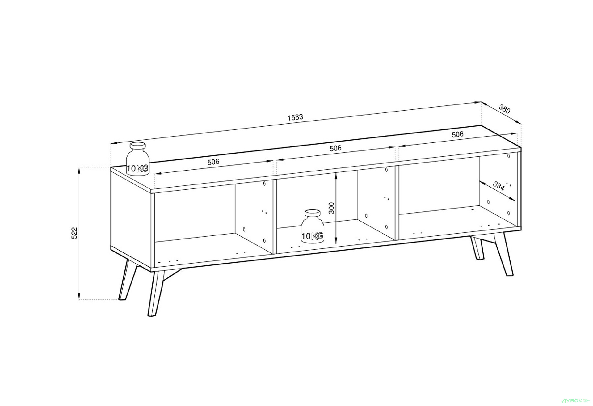 Тумба під ТВ Perfect Home Форест / Forest RTV158 158 см, евкаліпт / ялиця сканді - Зображення 8 Зображення 8 - Тумба під ТВ Perfect Home Форест / Forest RTV158 158 см, евкаліпт / ялиця сканді
