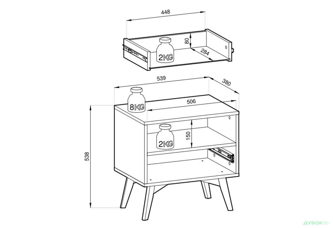Тумба приліжкова Perfect Home Форест / Forest S54 53 см, евкаліпт / ялиця сканді - Зображення 7 Зображення 7 - Тумба приліжкова Perfect Home Форест / Forest S54 53 см, евкаліпт / ялиця сканді