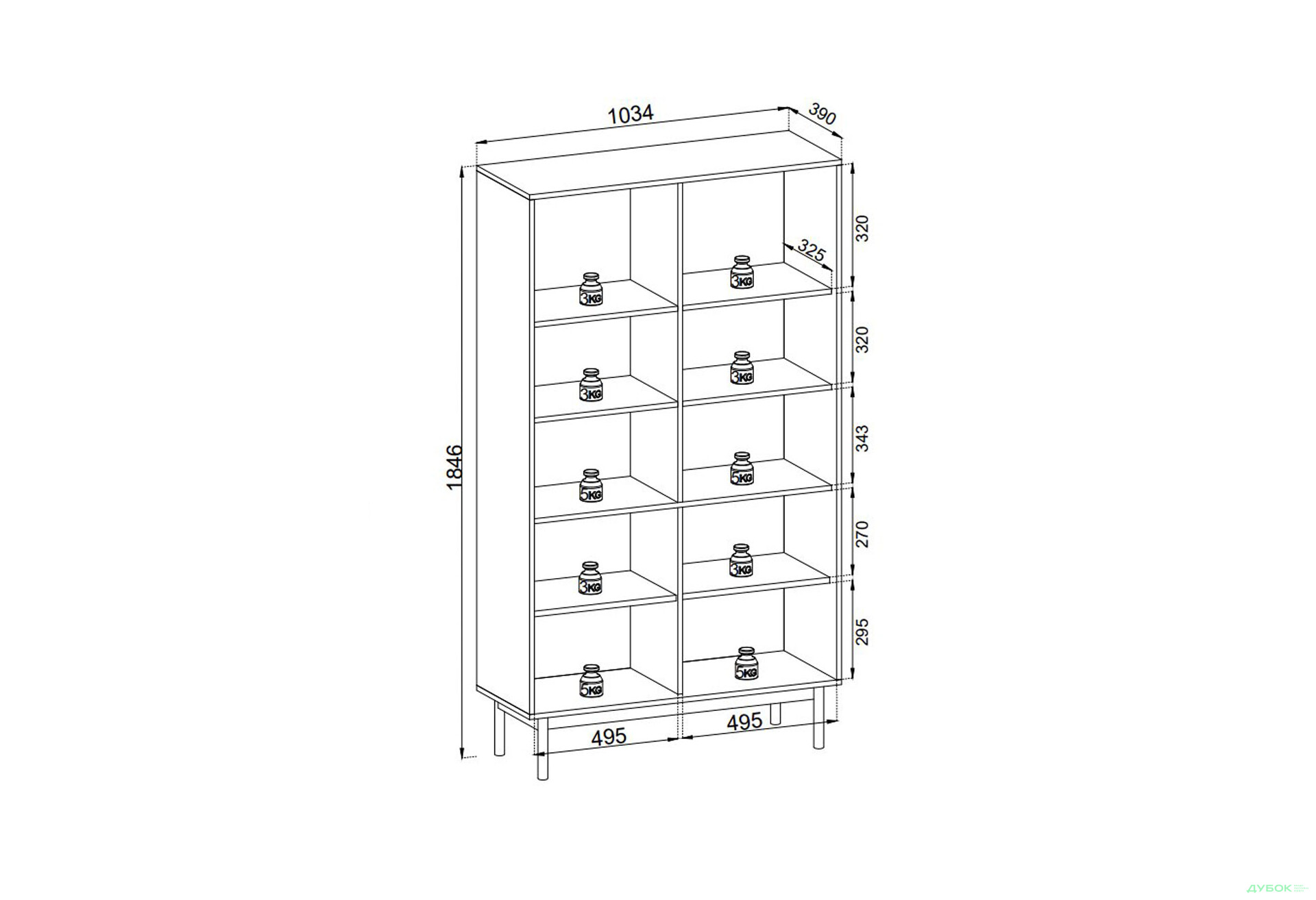 Изображение 6 - Шкаф-стеллаж комбинированный Perfect Home Джапанди / Japandi R104 103 см, кашемир