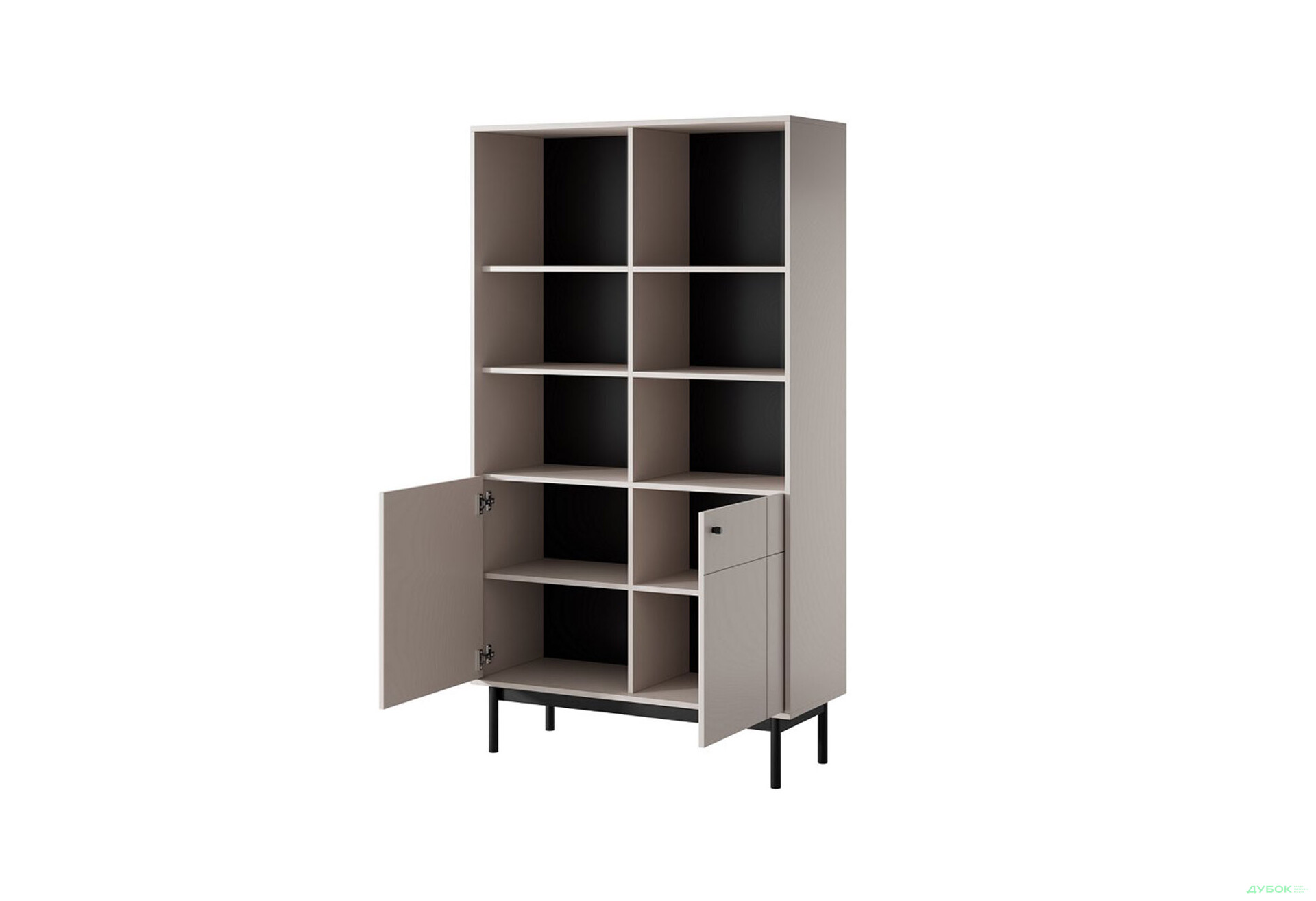 Изображение 2 - Шкаф-стеллаж комбинированный Perfect Home Джапанди / Japandi R104 103 см, кашемир