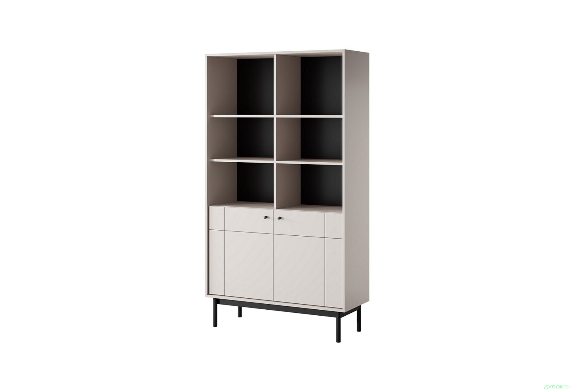 Изображение 1 - Шкаф-стеллаж комбинированный Perfect Home Джапанди / Japandi R104 103 см, кашемир