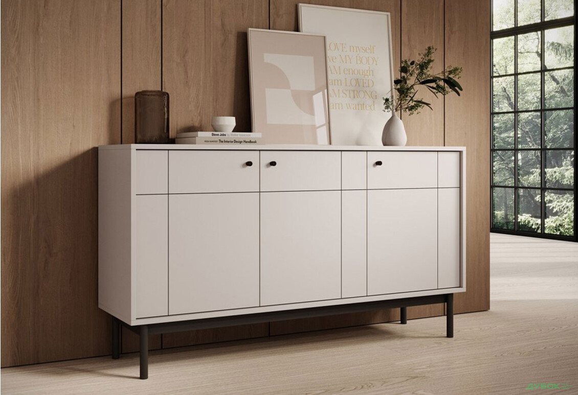 Комод Perfect Home Джапанді / Japandi K154 153 см, кашемір - Зображення 4 Зображення 4 - Комод Perfect Home Джапанді / Japandi K154 153 см, кашемір