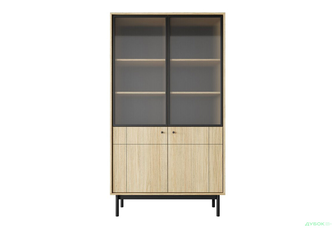 Вітрина Perfect Home Джапанді / Japandi 103 см, дуб лінеа - Зображення 3 Зображення 3 - Вітрина Perfect Home Джапанді / Japandi 103 см, дуб лінеа