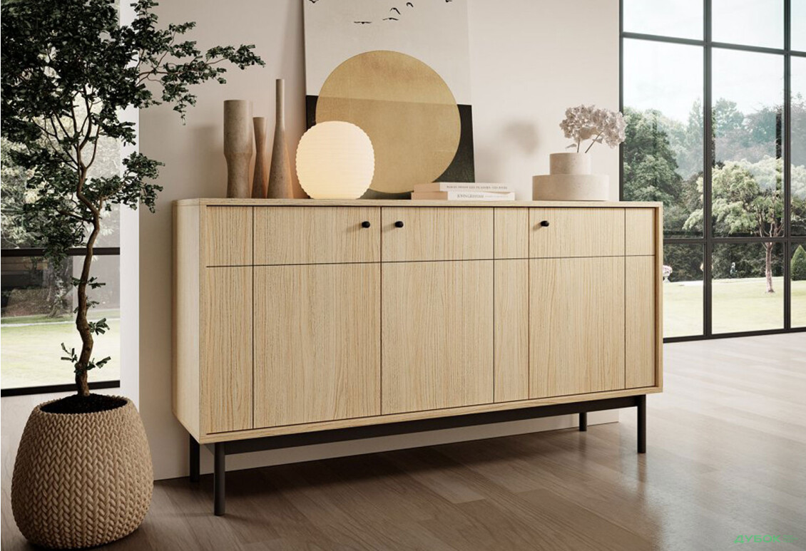 Комод Perfect Home Джапанді / Japandi K154 153 см, дуб лінеа - Зображення 4 Зображення 4 - Комод Perfect Home Джапанді / Japandi K154 153 см, дуб лінеа