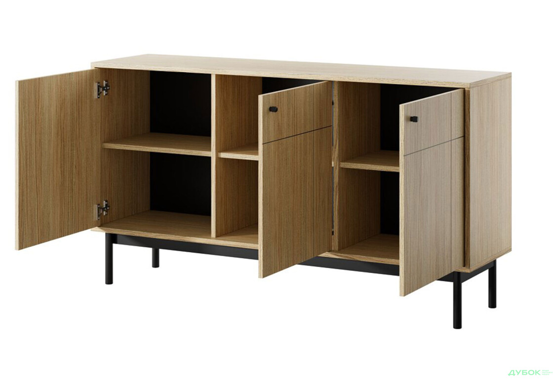 Комод Perfect Home Джапанді / Japandi K154 153 см, дуб лінеа - Зображення 2 Зображення 2 - Комод Perfect Home Джапанді / Japandi K154 153 см, дуб лінеа