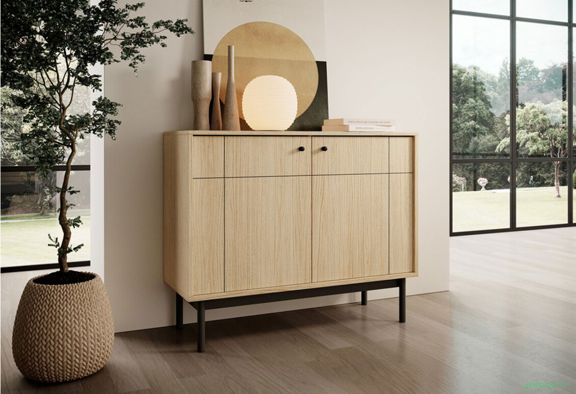 Комод Perfect Home Джапанді / Japandi K104 103 см, дуб лінеа - Зображення 4 Зображення 4 - Комод Perfect Home Джапанді / Japandi K104 103 см, дуб лінеа