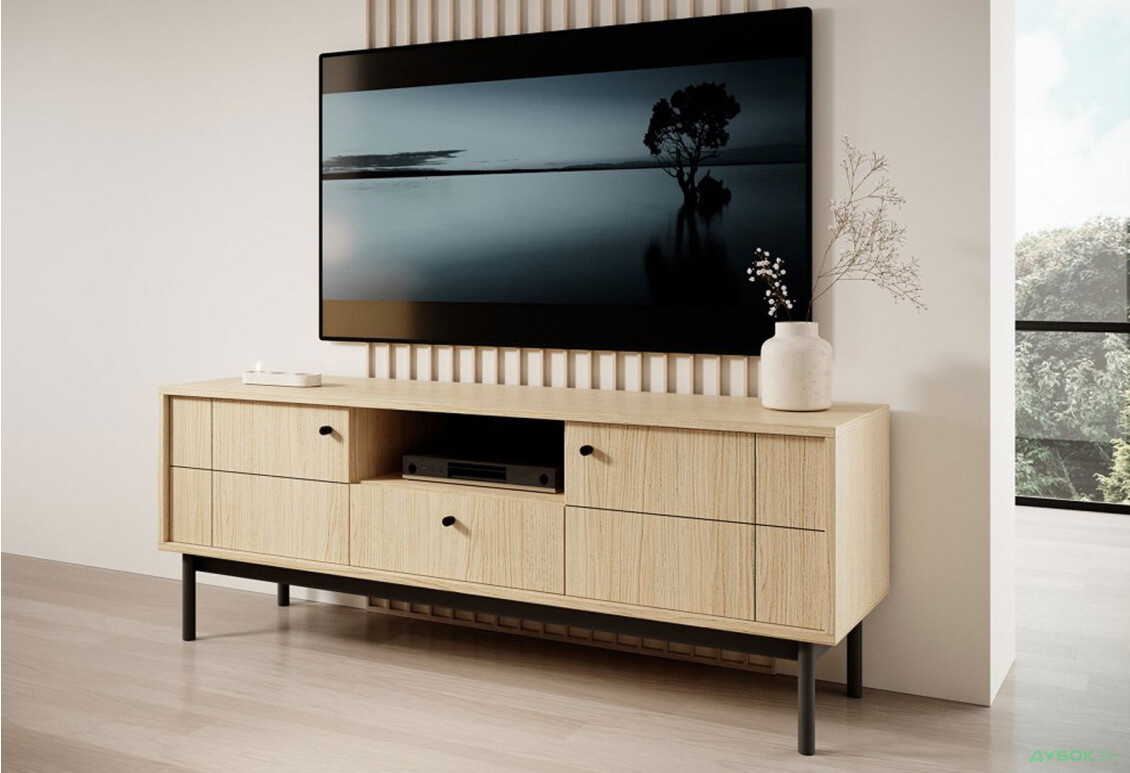 Зображення 4 - Тумба під ТВ Perfect Home Джапанді / Japandi RTV154 153 см, дуб лінеа
