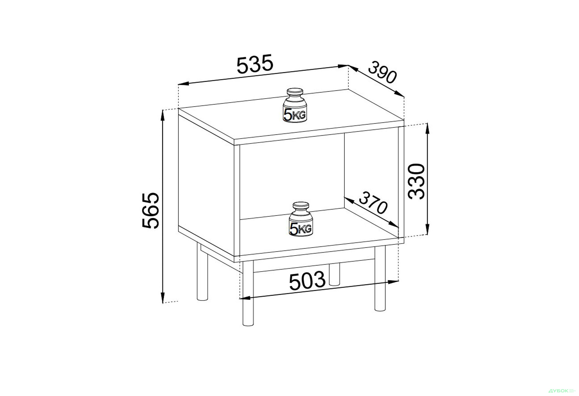 Тумба приліжкова Perfect Home Джапанді / Japandi S54 54 см, дуб лінеа - Зображення 6 Зображення 6 - Тумба приліжкова Perfect Home Джапанді / Japandi S54 54 см, дуб лінеа