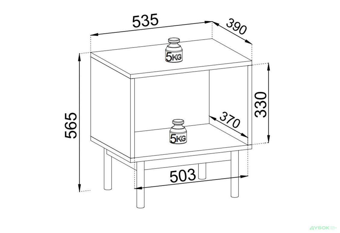 Тумба приліжкова Perfect Home Джапанді / Japandi S54 54 см, дуб лінеа - Зображення 6 Зображення 6 - Тумба приліжкова Perfect Home Джапанді / Japandi S54 54 см, дуб лінеа