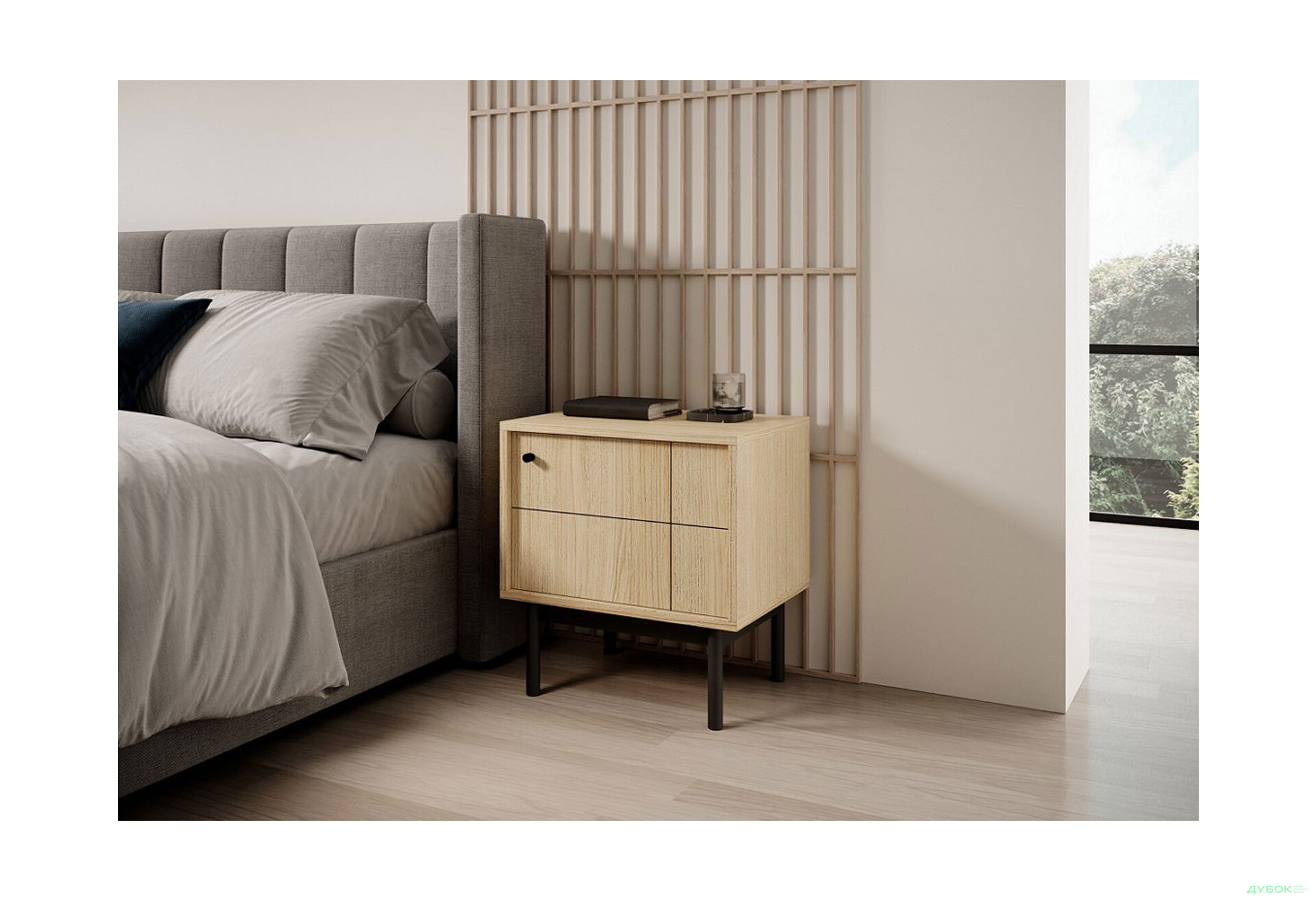 Тумба приліжкова Perfect Home Джапанді / Japandi S54 54 см, дуб лінеа - Зображення 4 Зображення 4 - Тумба приліжкова Perfect Home Джапанді / Japandi S54 54 см, дуб лінеа