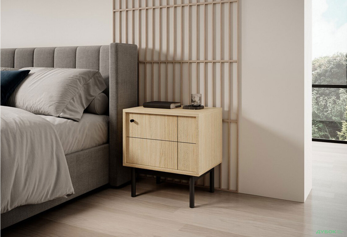 Тумба приліжкова Perfect Home Джапанді / Japandi S54 54 см, дуб лінеа - Зображення 4 Зображення 4 - Тумба приліжкова Perfect Home Джапанді / Japandi S54 54 см, дуб лінеа