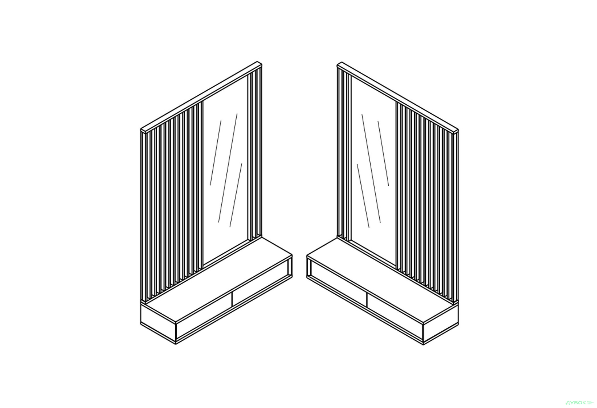 Передпокій Гербор Делі дуб 120 см, дуб артизан - Зображення 2 Зображення 2 - Передпокій Гербор Делі дуб 120 см, дуб артизан
