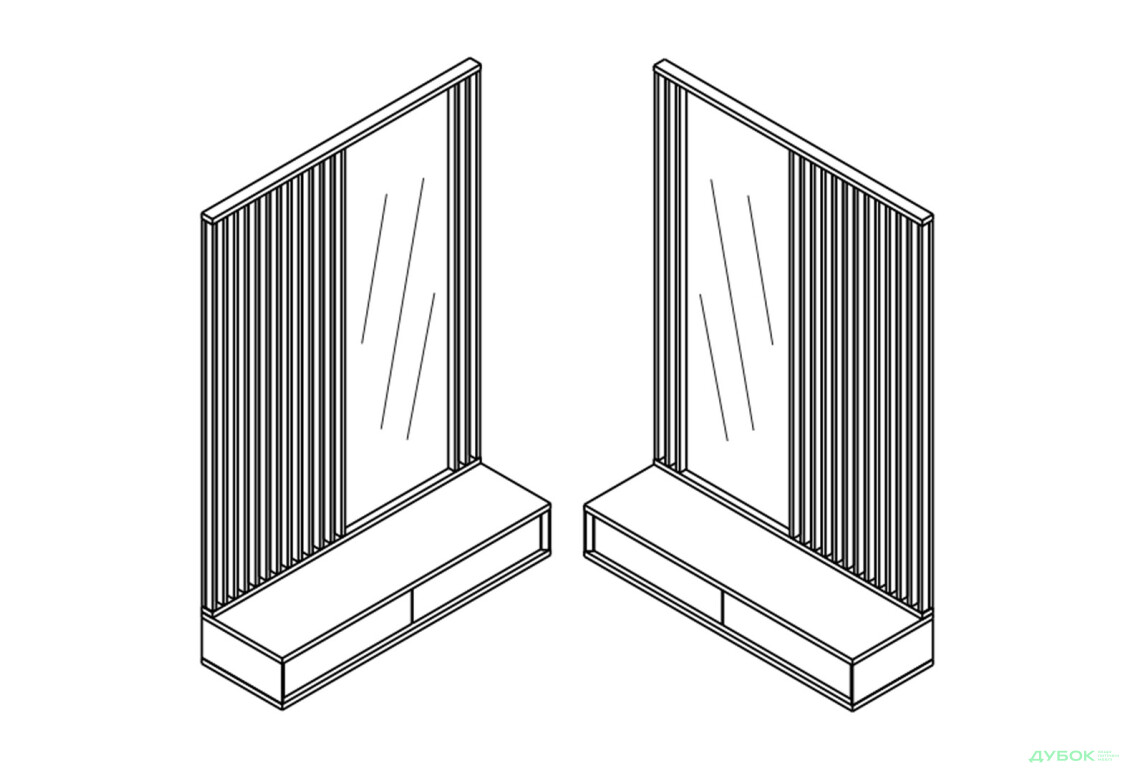 Передпокій Гербор Делі дуб 120 см, дуб артизан - Зображення 2 Зображення 2 - Передпокій Гербор Делі дуб 120 см, дуб артизан