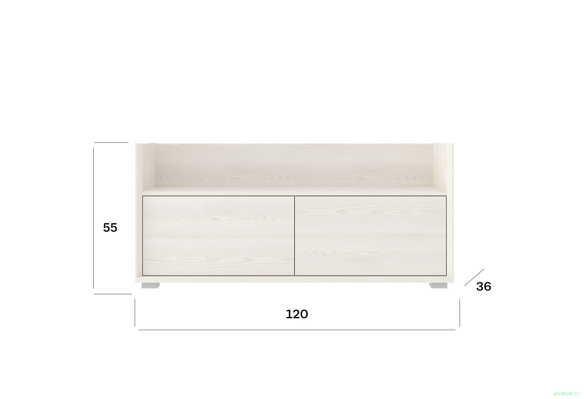 Передпокій Гербор Делі з тумбою 120 см, ясен сніжний - Зображення 4 Зображення 4 - Передпокій Гербор Делі з тумбою 120 см, ясен сніжний
