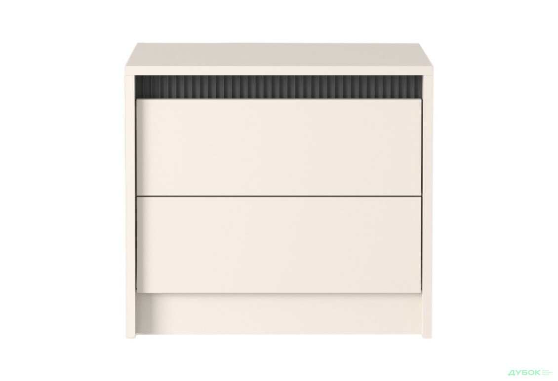 Тумба прикроватная Гербор Монако с 2 ящиками 54 см, кашемир / элегантный серый софттач - Изображение 1 Изображение 1 - Тумба прикроватная Гербор Монако с 2 ящиками 54 см, кашемир / элегантный серый софттач