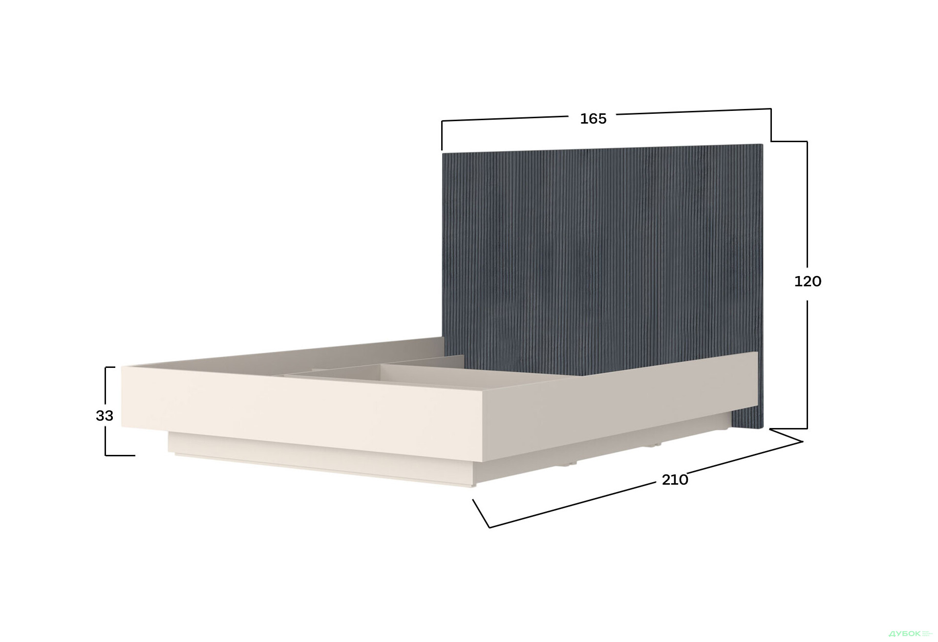 Ліжко Гербор Монако (без вкладу) з підйомним механізмом 160х200 см, кашемір / елегантний сірий софттач - Зображення 6 Зображення 6 - Ліжко Гербор Монако (без вкладу) з підйомним механізмом 160х200 см, кашемір / елегантний сірий софттач