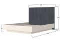 Ліжко Гербор Монако (без вкладу) з підйомним механізмом 160х200 см, кашемір / елегантний сірий софттач - Зображення 6 Зображення 6 - Ліжко Гербор Монако (без вкладу) з підйомним механізмом 160х200 см, кашемір / елегантний сірий софттач