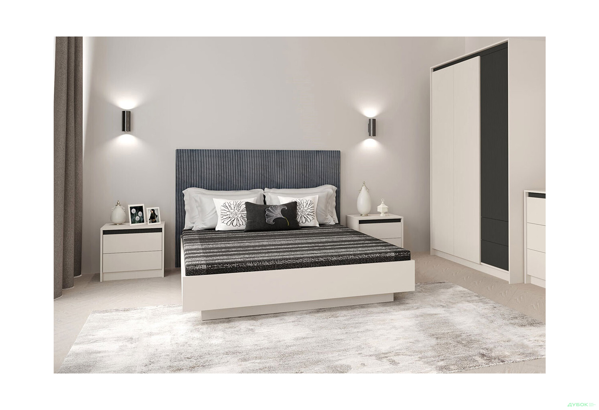 Ліжко Гербор Монако (без вкладу) з підйомним механізмом 160х200 см, кашемір / елегантний сірий софттач - Зображення 2 Зображення 2 - Ліжко Гербор Монако (без вкладу) з підйомним механізмом 160х200 см, кашемір / елегантний сірий софттач