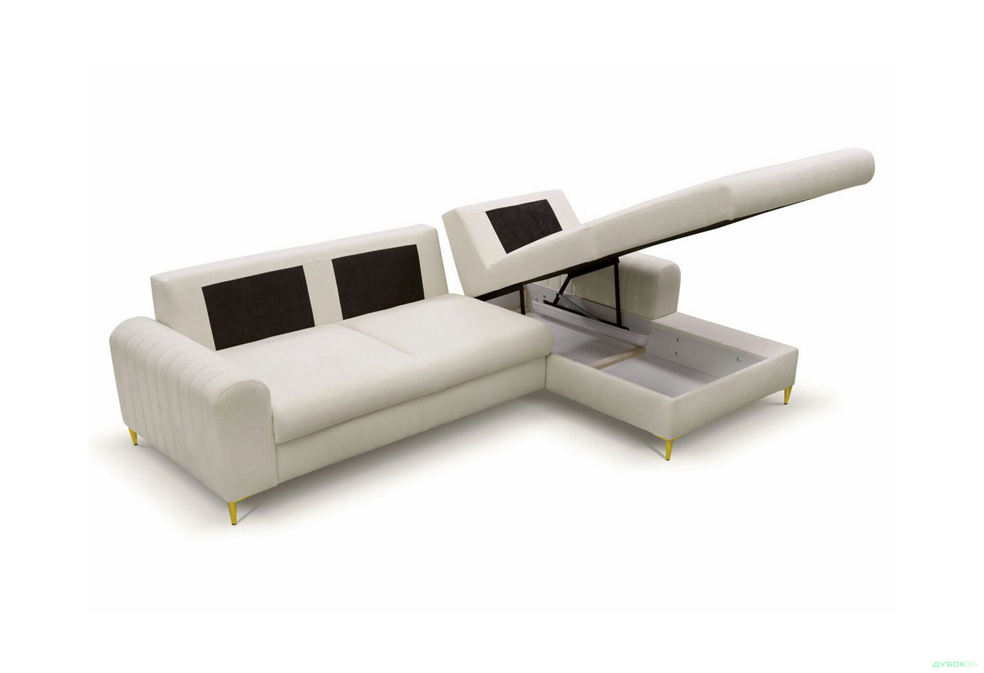 М'який куточок Perfect Home Монако / Monaco 252х168 см кут Г Бежевий (Velluto 2) - Зображення 5 Зображення 5 - М'який куточок Perfect Home Монако / Monaco 252х168 см кут Г Бежевий (Velluto 2)