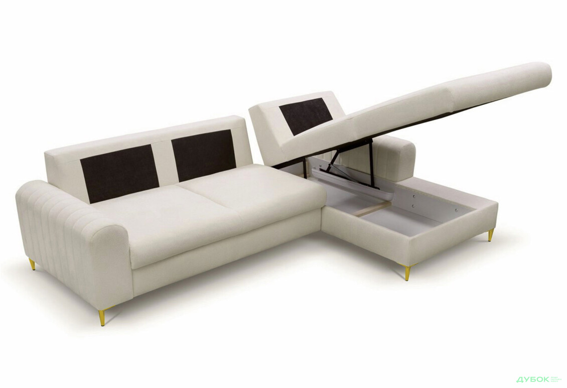 М'який куточок Perfect Home Монако / Monaco 252х168 см кут Г Бежевий (Velluto 2) - Зображення 5 Зображення 5 - М'який куточок Perfect Home Монако / Monaco 252х168 см кут Г Бежевий (Velluto 2)