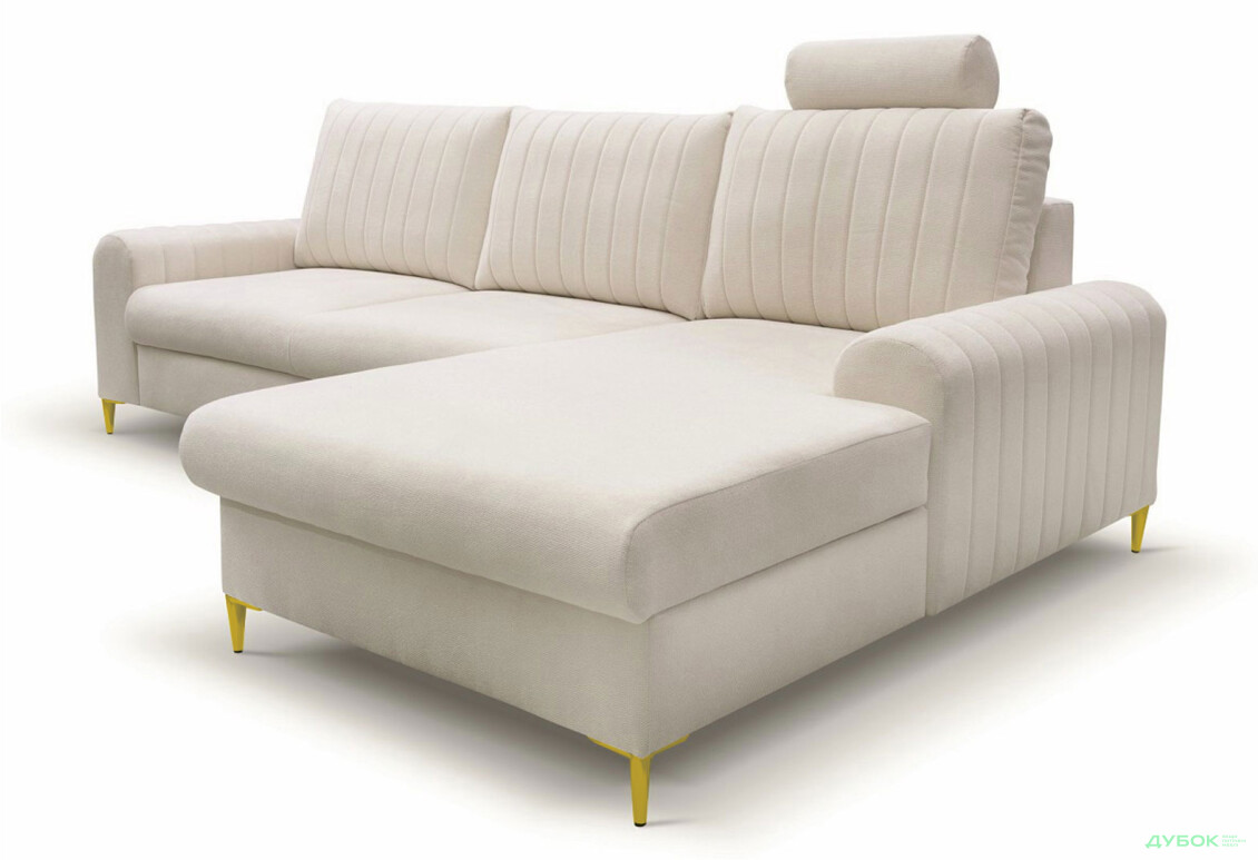 М'який куточок Perfect Home Монако / Monaco 252х168 см кут Г Бежевий (Velluto 2) - Зображення 3 Зображення 3 - М'який куточок Perfect Home Монако / Monaco 252х168 см кут Г Бежевий (Velluto 2)