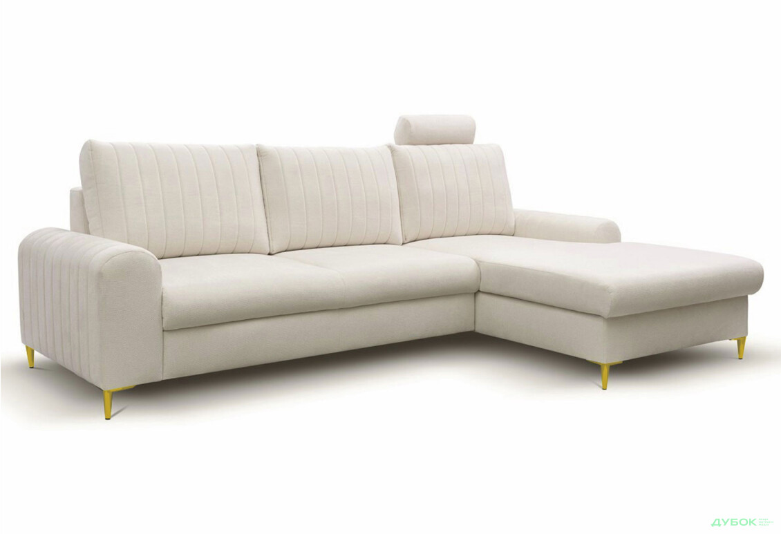 М'який куточок Perfect Home Монако / Monaco 252х168 см кут Г Бежевий (Velluto 2) - Зображення 1 Зображення 1 - М'який куточок Perfect Home Монако / Monaco 252х168 см кут Г Бежевий (Velluto 2)