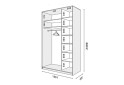 Зображення 3 - Шафа-купе MebelStar 2-дверна 1500х2100х600 із дзеркалом